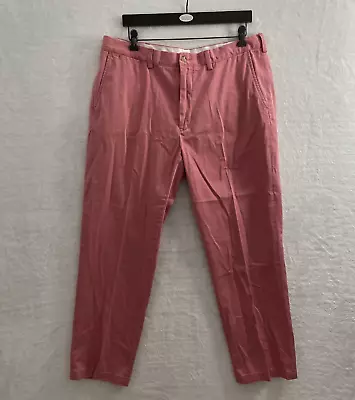 Polo Ralph Lauren Chino Pants Mens 36/30 Solid Pink Zip Button Cotton Straight • $10.43