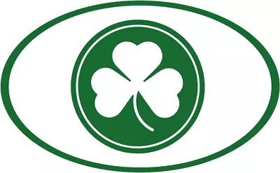 Shamrock Oval Car Bumper Sticker Decal • $2.75