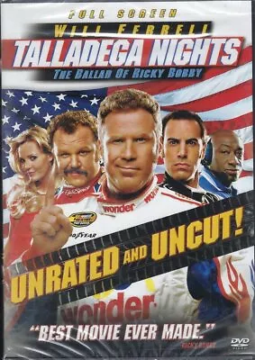 Talladega Nights: The Ballad Of Ricky Bobby (Unrated) (Full Screen) (VG) (W/Case • $3.47