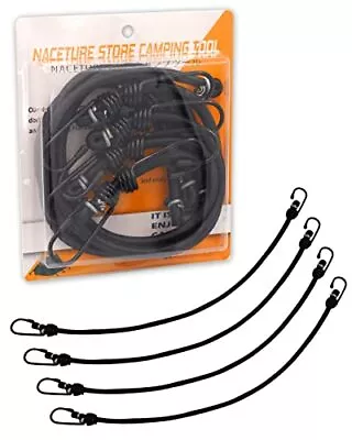 24 Inch Bungee Cord With Hooks Camping Accessories 4 Pcs Heavy Duty Elastic Cord • $12.89