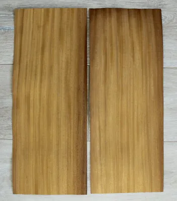 Afrormosia Wood Veneer 3 Veneer Sheets ~18.1 X 7.2 (~46 X 18.5) 0.6mm (~1/42″) • £7.98