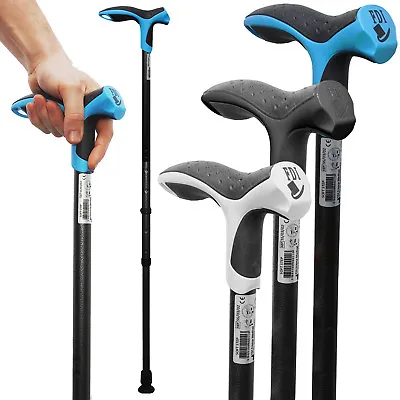 FDI Premium Soft Step Lightweight Aluminium Comfort Grip Walking Stick Cane UK • £34.89