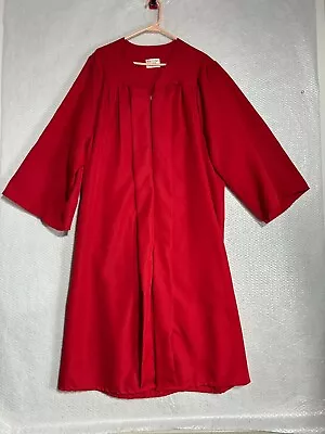 Jostens Red Matte 5’7 - 5’9 Graduation Gown/Robe Choir Clergy And Oak Hall • $12.99