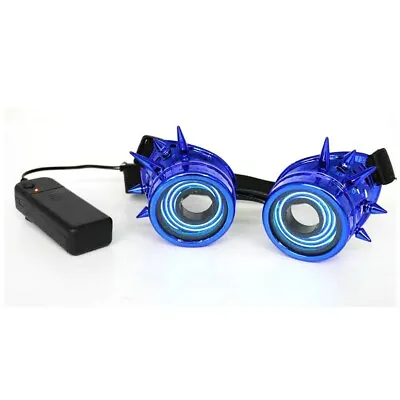 £16.99 • Buy LED Steampunk Goggles Rainbow Goggles Retro Light Up Blue Rave Glasses