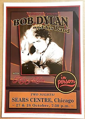 RARE BOB DYLAN KINGS OF LEON ORIGINAL CONCERT POSTER OCT 27/28th 2006 CHICAGO IL • $47.77