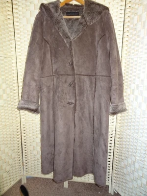 £12 • Buy Centigrade Size XXL (aprox 20/22 See Desc) Faux Sheepskin/shearling Hooded Coat