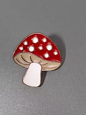 Red White Mushroom Toadstool Pin • $6.99