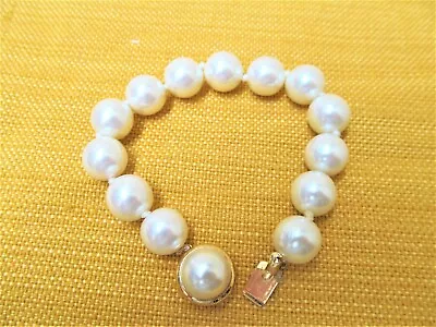 Vintage Faux Pearl Bead Strand Bracelet • $19.95