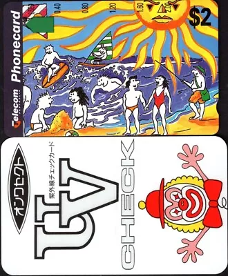1994 Australia Summertime I $2 Phone Card & UV Checker Card MINT Never Used • $12.99
