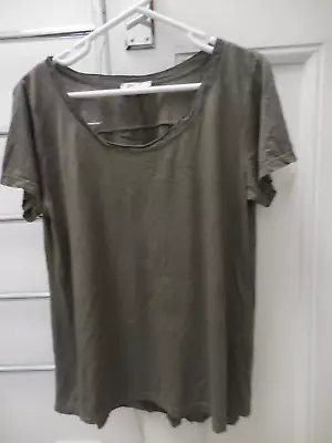 Pako Litto Made In Italy Olive Green Silky Top A Line Vgc L • $25