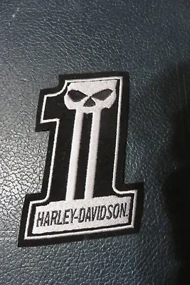 Harley Davidson Number 1 Skull  Vest Patch Custom Logo Willie G #1 Motorcycle • $8.99