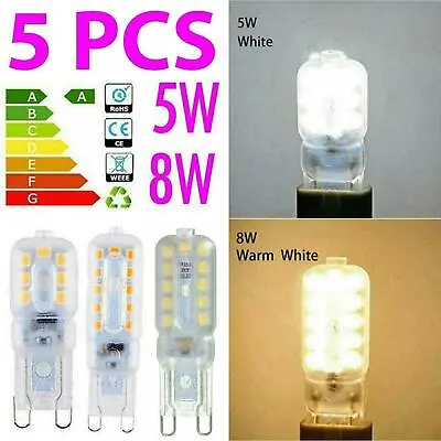 Dimmable LED Lamps 5 X G9 8W 5W Light Capsule Halogen Bulbs Replace AC220-240V • £5.99