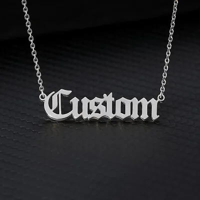 Personalited Custom Old English Name Necklace For Women Men Mother's Day Gift • $4.19