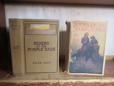 Old RIDERS OF THE PURPLE SAGE A NOVEL Book 1912 ZANE GREY WESTERN COWBOY HORSE + • $15.50