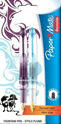 £1.49 • Buy Paper Mate Refillable Mini Fountain Pen Set, Pack Of 2 Blue Ink