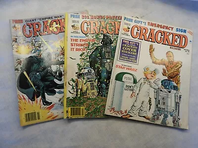 Cracked Magazine 3 Star Wars Issues #'s 146 173 174 Good Readers • $10