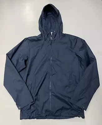 REI Rain Jacket Mens Large Blue Hooded Lightweight • $19.95