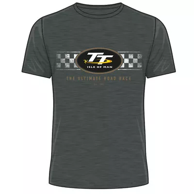 £15.99 • Buy  Official Isle Of Man TT Races Dark Heather Retro T'Shirt - 19ATS5