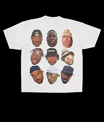 2pac Biggie Big Pun Pimp C Big L Odb Eazy E Rap Big Head T Shirt Hip Hop New • $22.99