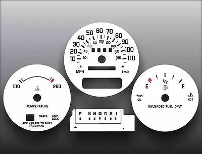 White Face Gauges For 1995 Chevrolet Lumina Monte Carlo Non-Tach • $27.99