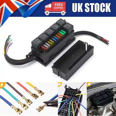 £39.59 • Buy 12V Car Boat Auto Fuse Relay Holder Box Block 6 Way 40A Relays With ATC Fuse
