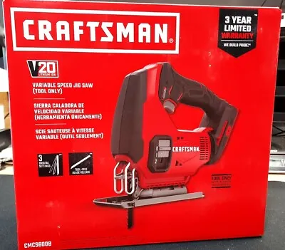 Craftsman 20v Variable Speed Jig Saw (CMCS600B) Tool Only  **Brand-New** • $64.99