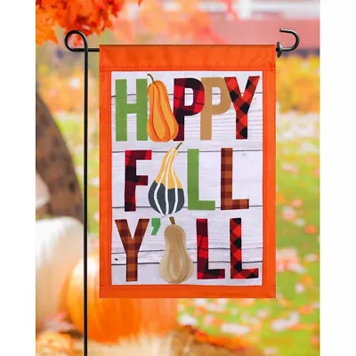 Happy Fall Y'all Pumpkin Halloween Thanksgiving Mini Window Garden Yard Flag New • $8.97