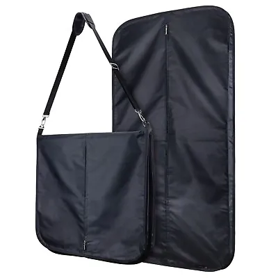 £19.25 • Buy Suit Carrier Garment Bag With Carry Strap 42  Nylon Cover ID Pocket Clothes Zip