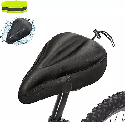 Thicked Gel Memory Foam Bike Seat Cover For Women Men Comfort With Water Cover • $19.56