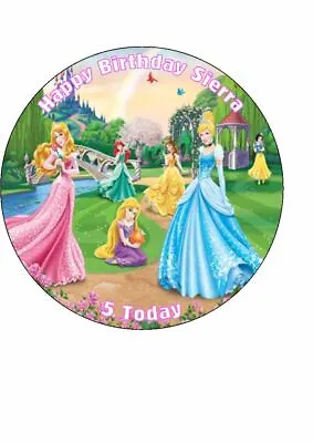 £3.57 • Buy Disney Princess Novelty Edible Birthday Cake Topper 7.5  Round 