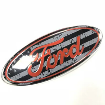 7 X2.5  Front Grille Rear Tailgate Oval Emblem Badge For Ford F150 F250 Gray • $14.99