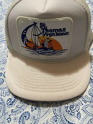 $9.99 • Buy Vintage Trucker Snapback Hat Cap St. Thomas Virgin Islands