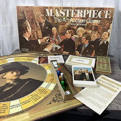 Masterpiece Board Game 1970 Parker Bros Auction Vintage COMPLETE SET • $64.04