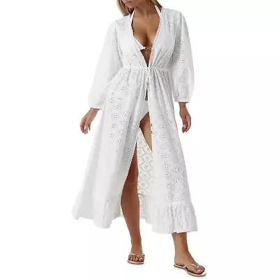 Melissa Odabash Womens Embroidered Long Beachwear Cover-Up BHFO 7905 • $130.99