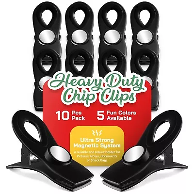 Magnus 10 Pack Magnetic Chip Clips - Tight Sealing Bag Clips With Strong Magnet • $18.99