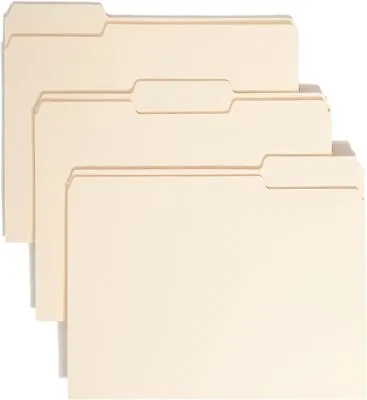 Smead File Folder 1/3-Cut Tab Assorted Positions Letter Size Manila 24 Per • $12.99