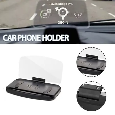 £7.34 • Buy Car Head Up Display Navigation Projector Wireless Charger HUD Phone Holder N