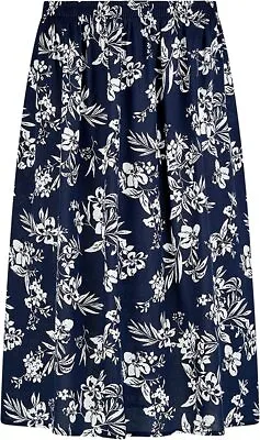 £9.99 • Buy Womens Ladies Summer Floral Print Skirt Elasticated  Waist 27  Length S-XXL