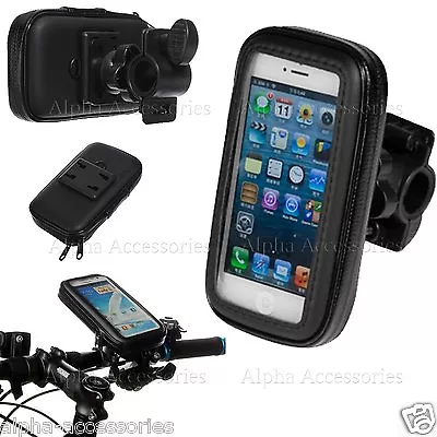 Mobile WaterProof Bicycle MotorBike Bike Handle Bar Case Holder For Cell Phones • £7.98