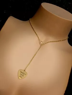 Sexy Gold Stainless Steel Choker Day Collar W/ Daddy's Little Girl Heart BDSM  • $25