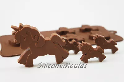 UNICORN Pony Horse Lolly Chocolate Candy Silicone Baking Mould Cake Wax Resin • £5.99