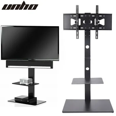 $99.90 • Buy UNHO Floor TV Stand Swivel Mount Bracket Shelf 32 To 65 Inch Height Adjustable