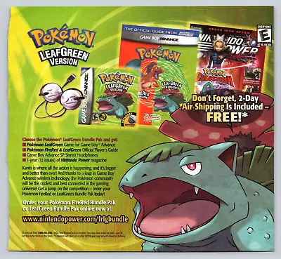Pokemon TCG EX FireRed LeafGreen Print Ad Game Poster Art PROMO Original CCG • $11.40