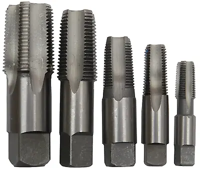 Drill America 5 Piece NPT Pipe Tap Set (1/8  1/4  3/8  1/2″ And 3/4″) Pla... • $36.99