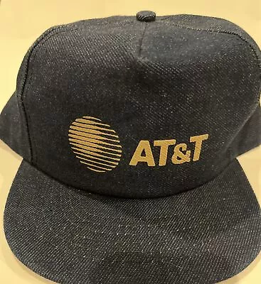 Vintage At&t Denim Snapback Hat • $9.95