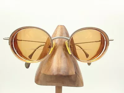 Vintage Silhouette M6273 V6050 Gold Half-Rimmed Round Sunglasses FRAMES ONLY • $18.60