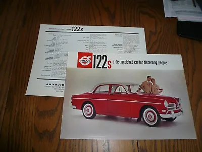 1960 Volvo 122s Sales Brochure/Flyer Double Sided - Vintage • $12.99