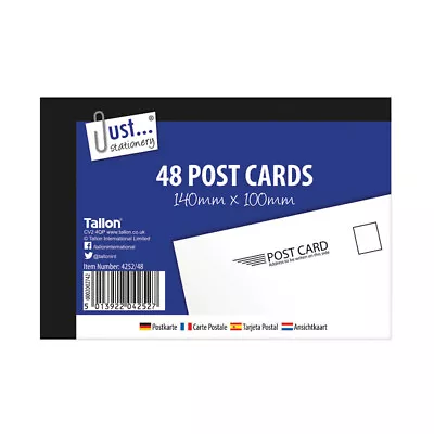 48 Plain White Post Cards 140 X 100 - Holiday Competition Mailing Pad Mail • £2.69