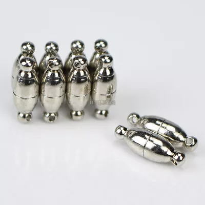 10pcs Strong Oval Magnetic Clasps Necklace Bracelet Connectors For DIY Jewelry • $10.99