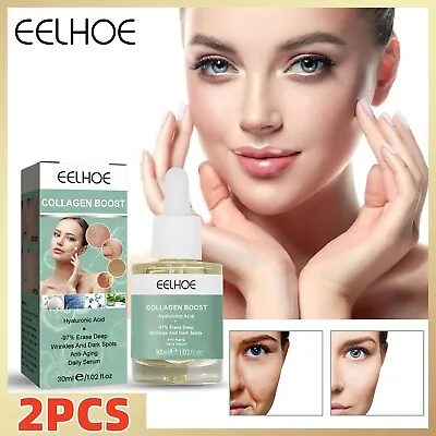 £8.99 • Buy 2Pcs Advanced Collagen Boost Anti Aging Serum, Reduces Wrinkles Face Serum